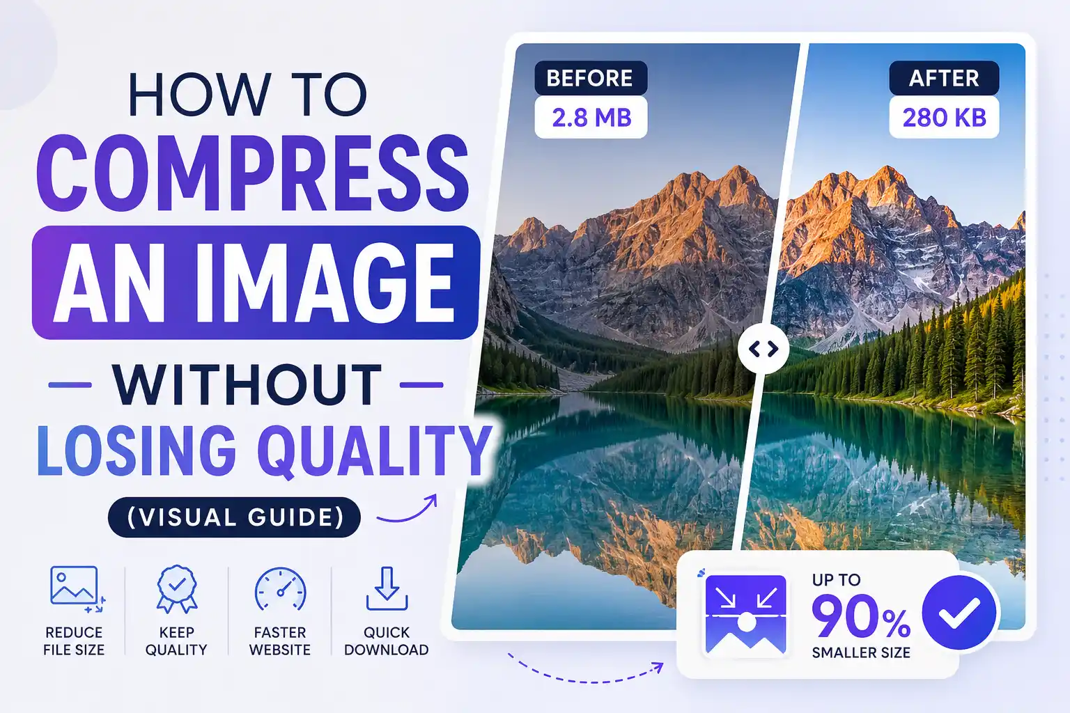 compress an image without losing quality