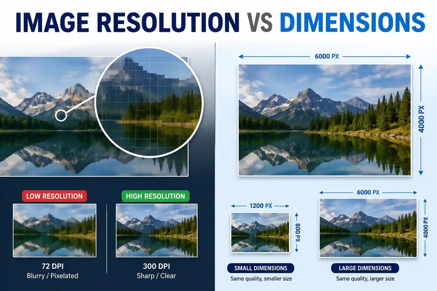 image resolution vs dimensions